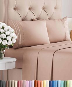 Juego de sábanas Twin XL de 4 piezas - Cómodas, -Malva