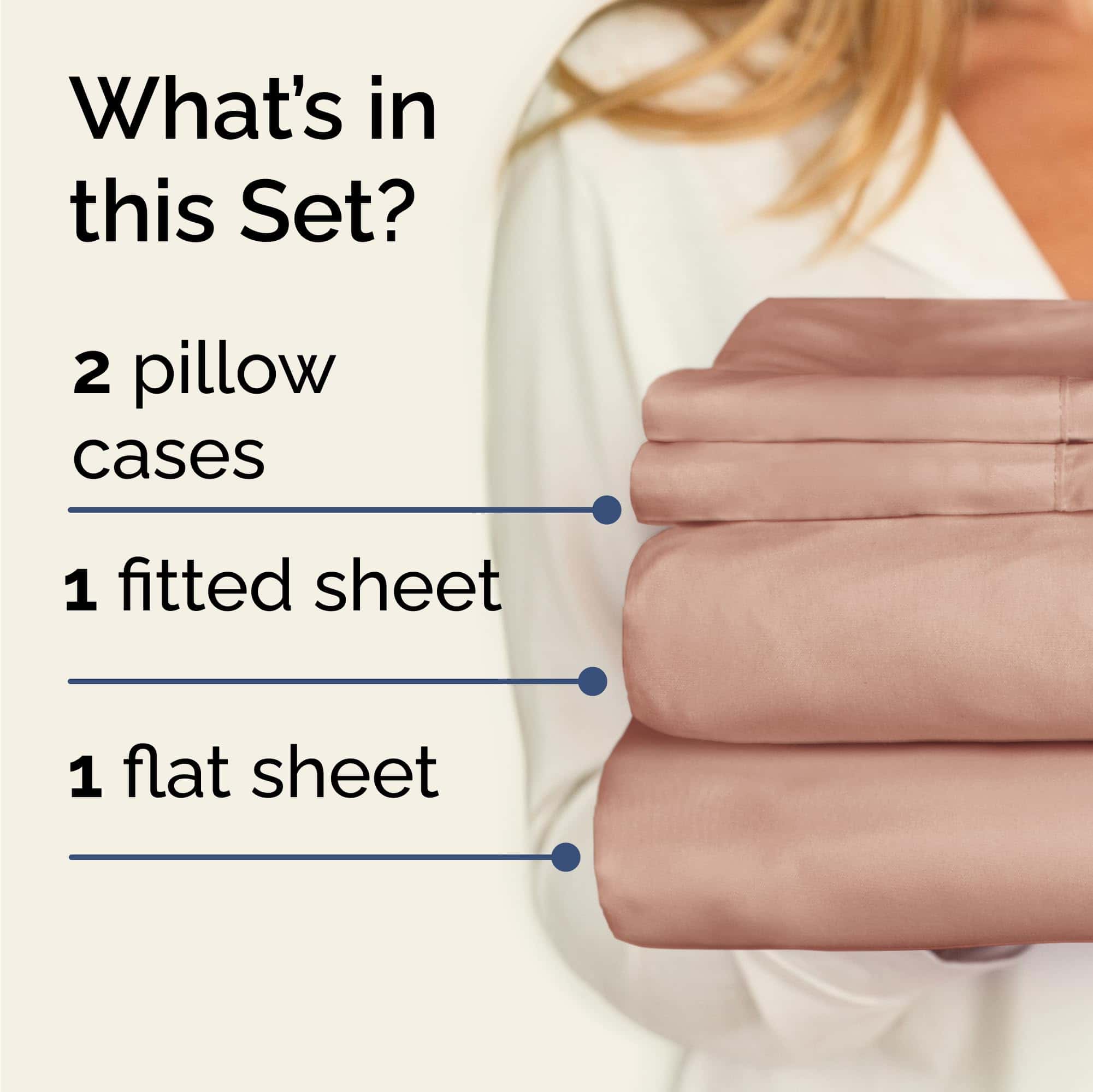 Juego de sábanas Twin XL de 4 piezas - Cómodas, -Malva - Imagen 3