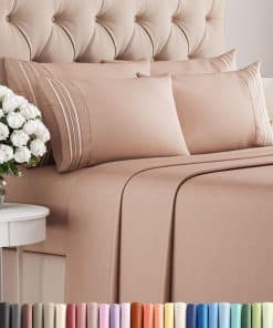 Juego de sábanas Queen de 6 piezas - Cómodas, -Malva