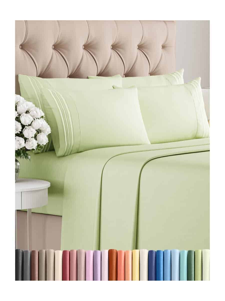 Juego de Sábanas Cal King de 6 Piezas - Transpirables y
