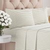 Juego de Sábanas Twin XL de 4 Piezas - Cómodas, -Beige Rayas