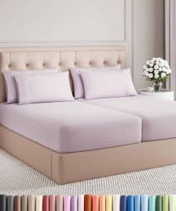 Juego de sábanas Split King de 7 piezas - Sábanas -Lila Clar
