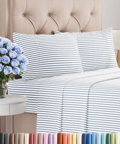 Juego de sábanas Twin XL de 4 piezas - Cómodas, -Azul