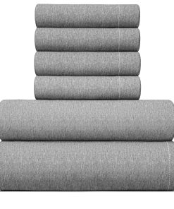 Juego de sábanas Cal King de 6 piezas - Sábanas -Gris Jaspea