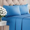 Juego de sábanas gemelas XL de 4 -Azul Real