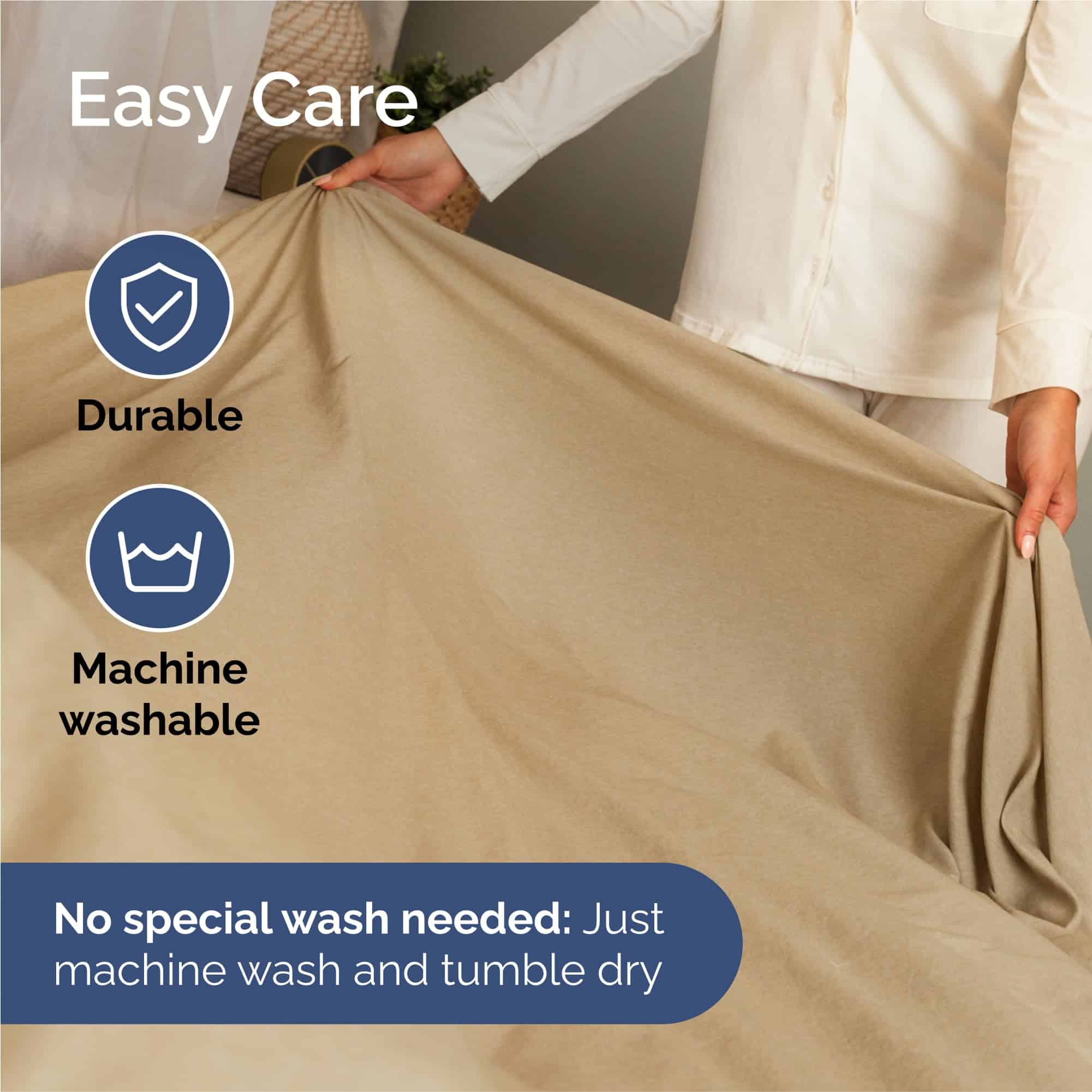 Juego de sábanas King de 6 piezas - Cómodo, -Tan jaspeado - Imagen 7