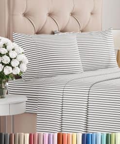 Juego de Sábanas Twin XL de 4 Piezas - Cómodo, -Gris