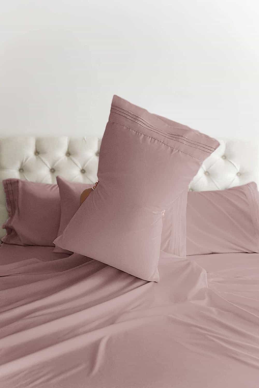 Juego de sábanas Twin XL de 4 piezas - Cómodas, -Malva - Imagen 9