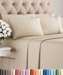 Juego de Sábanas Completo de 6 Piezas - Cómodo, -Trigo