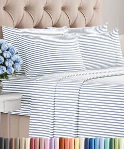 Juego de Sábanas Cal King de 6 Piezas - Sábanas -Azul