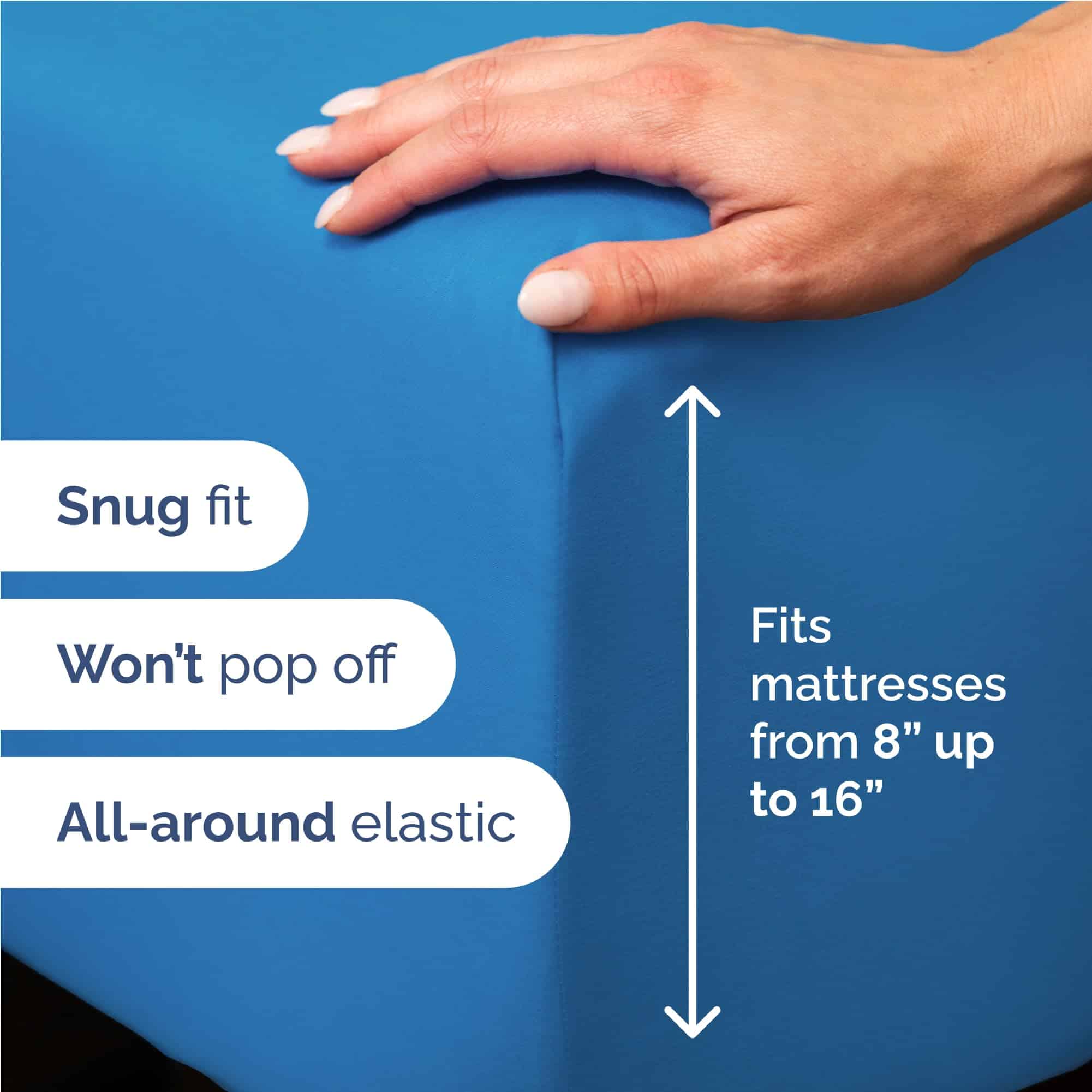 Juego de sábanas gemelas XL de 4 -Azul Real - Imagen 4