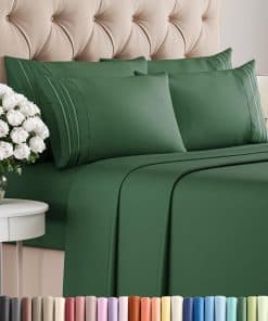 Juego de sábanas Cal King de 6 piezas - Cómodas, -Esmeralda