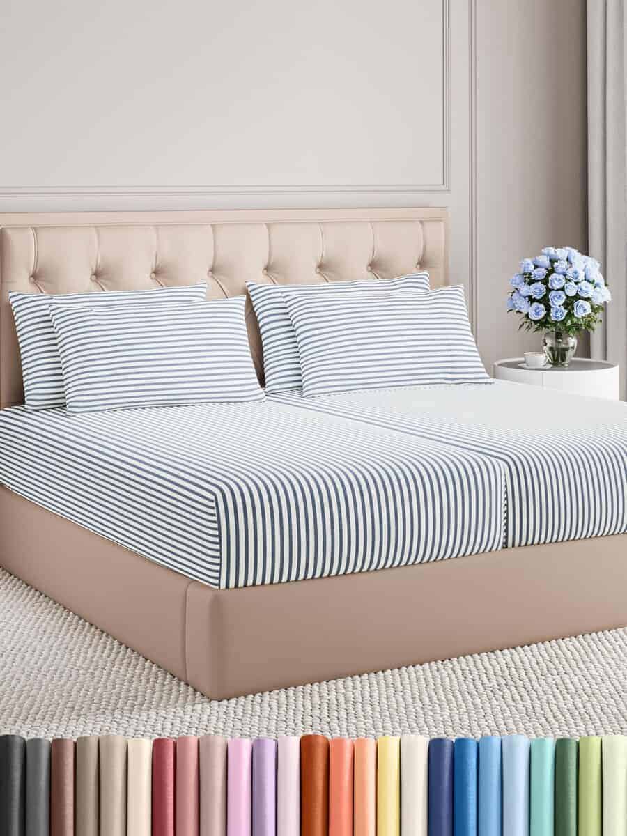 Juego de sábanas de 7 piezas tamaño Split King - Sábanas