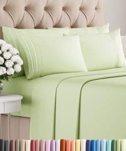 Juego de Sábanas King de 6 Piezas - Sábanas -Verde Salvia Cl