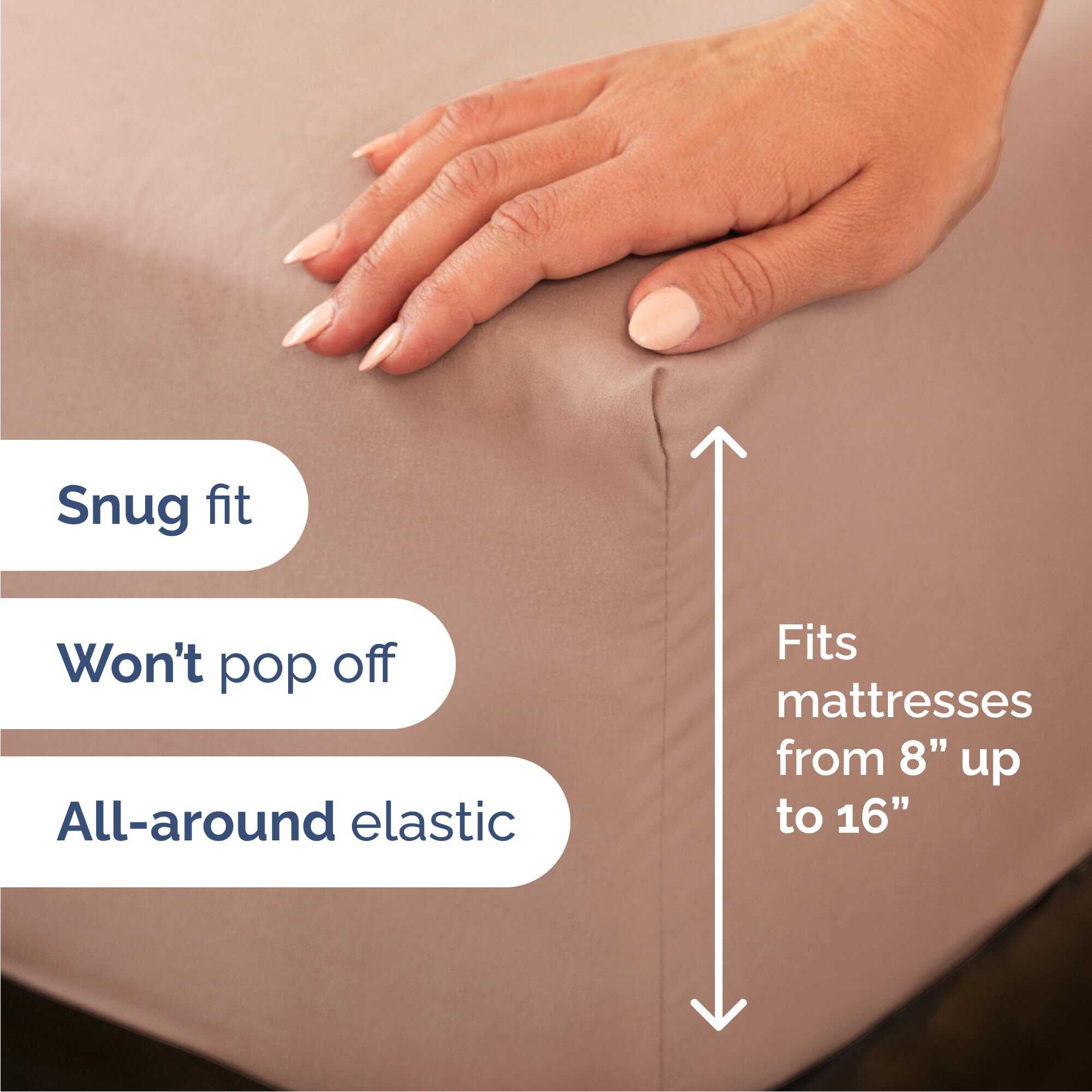 Juego de Sábanas Cal King de 6 Piezas - Sábanas -Malva - Imagen 4