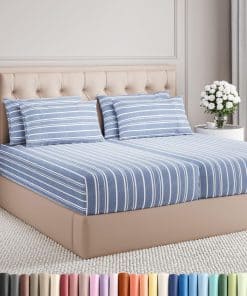 Juego de sábanas Split King de 7 piezas - Sábanas -Azul a ra