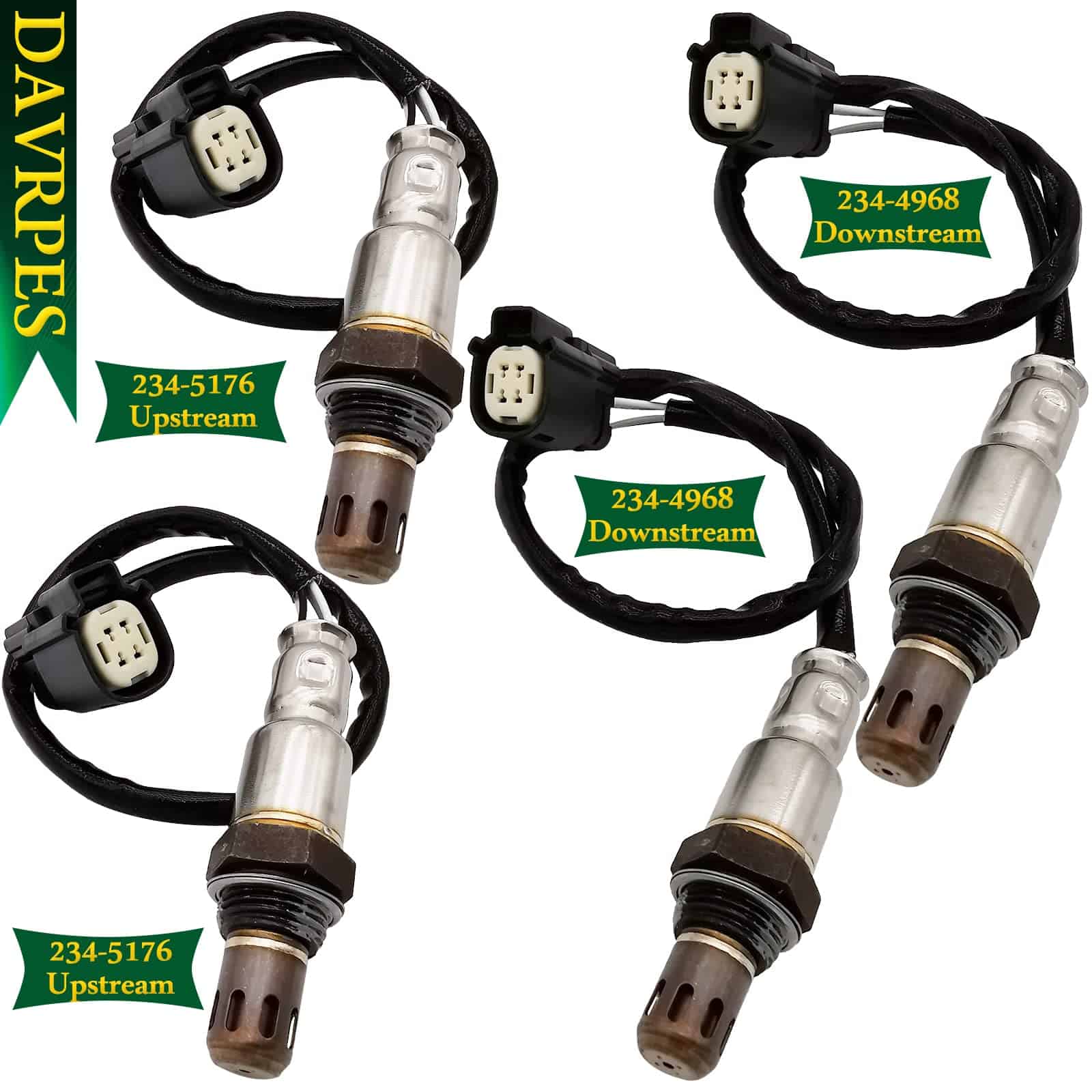 DAVRPES 4PCS 234-5176 234-4968 Sensor de Oxígeno Arriba y - Imagen 3
