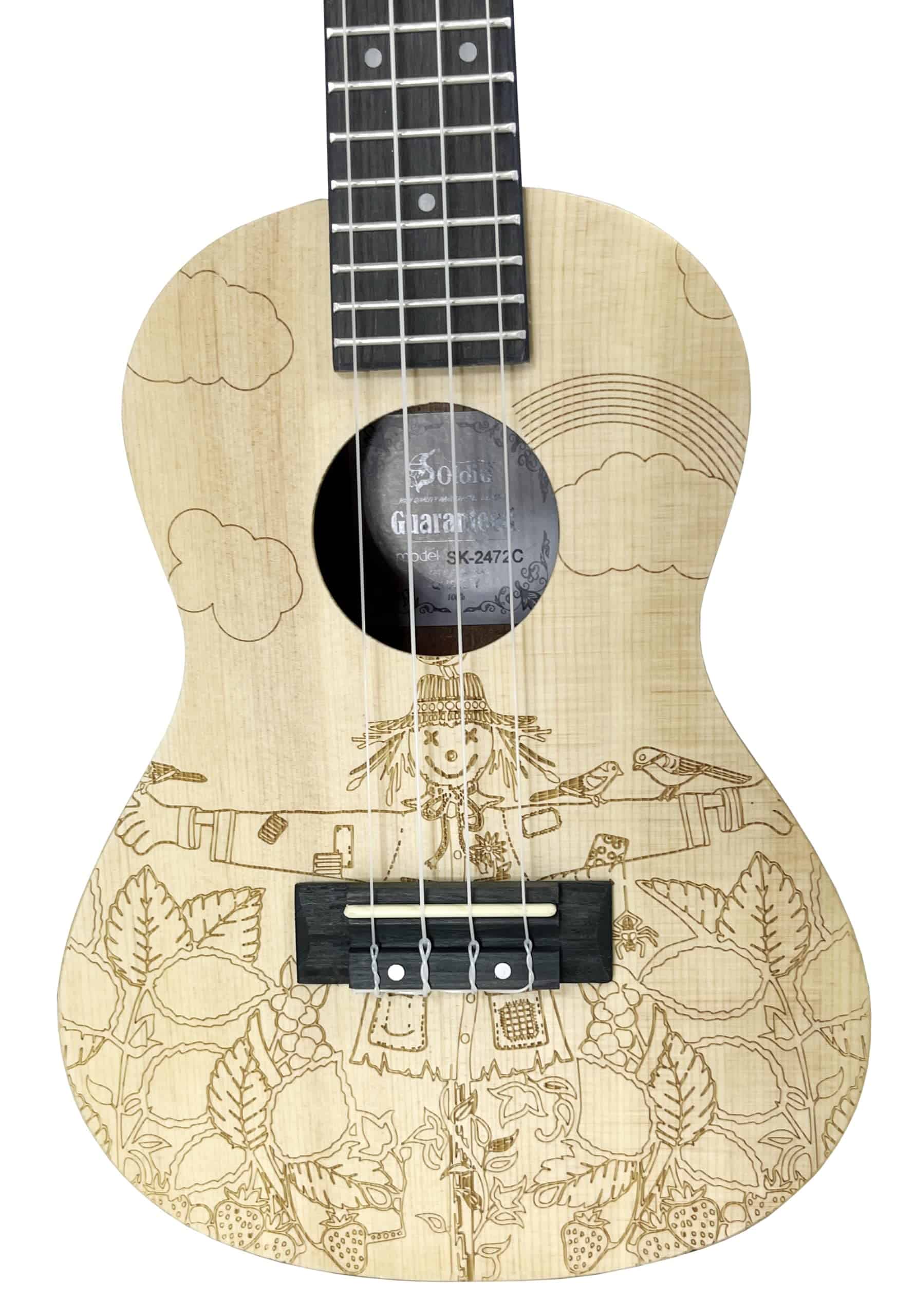 Ukelele de la serie Soldin Artista con Tapa de Abeto Macizo - Imagen 4