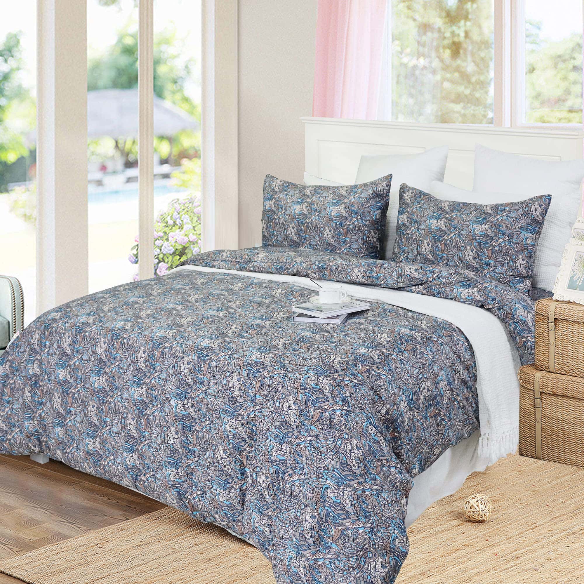 Set de Funda de Edredón Vintage 100% Algodón Shabby Flower