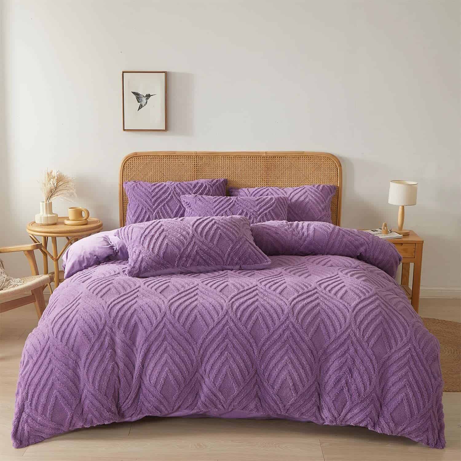 Juego de Edredón Morado Queen - Juego de Edredón de - Imagen 3