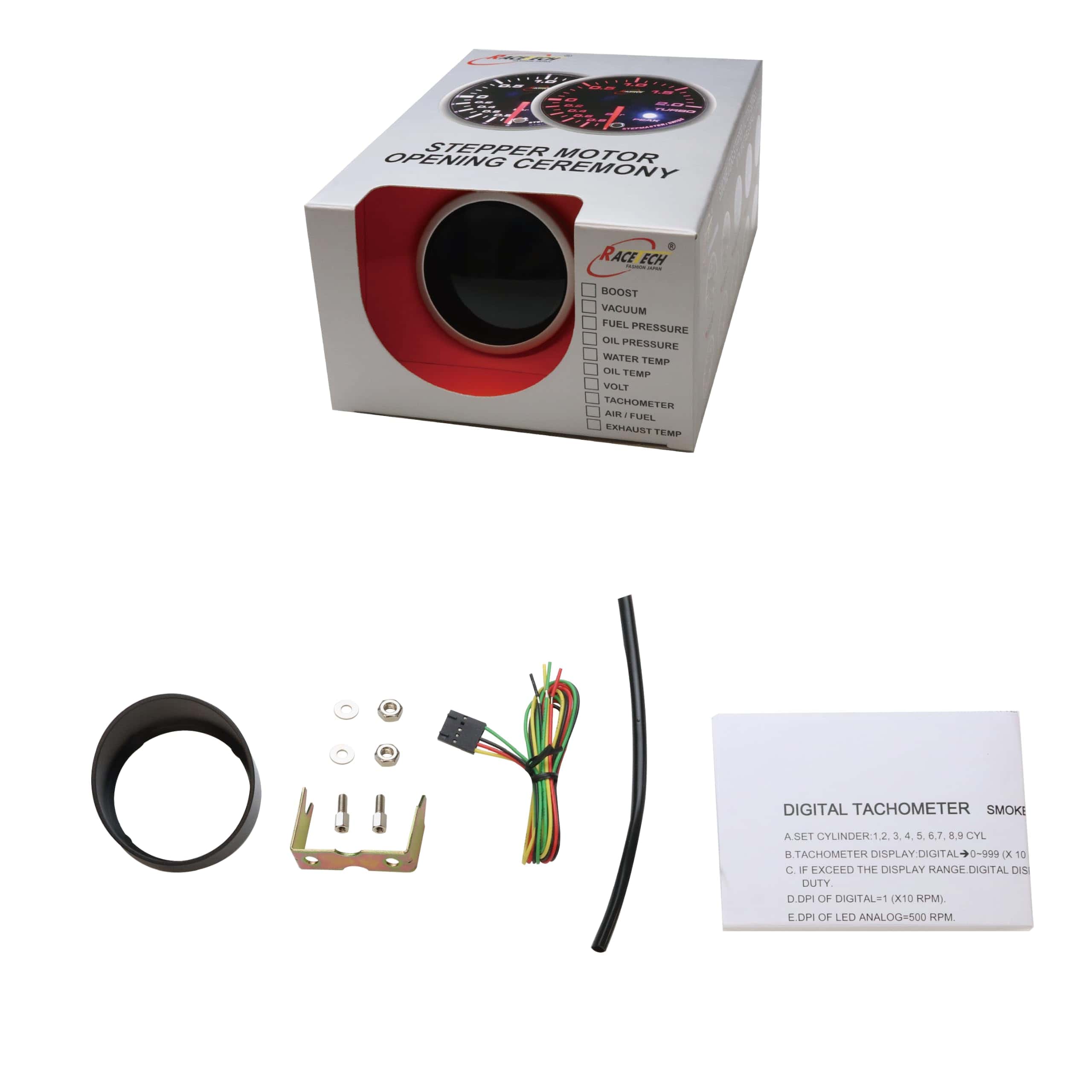 Medidor de Velocidad Rotativa RACETECH 52mm 2-1/16" con - Imagen 7