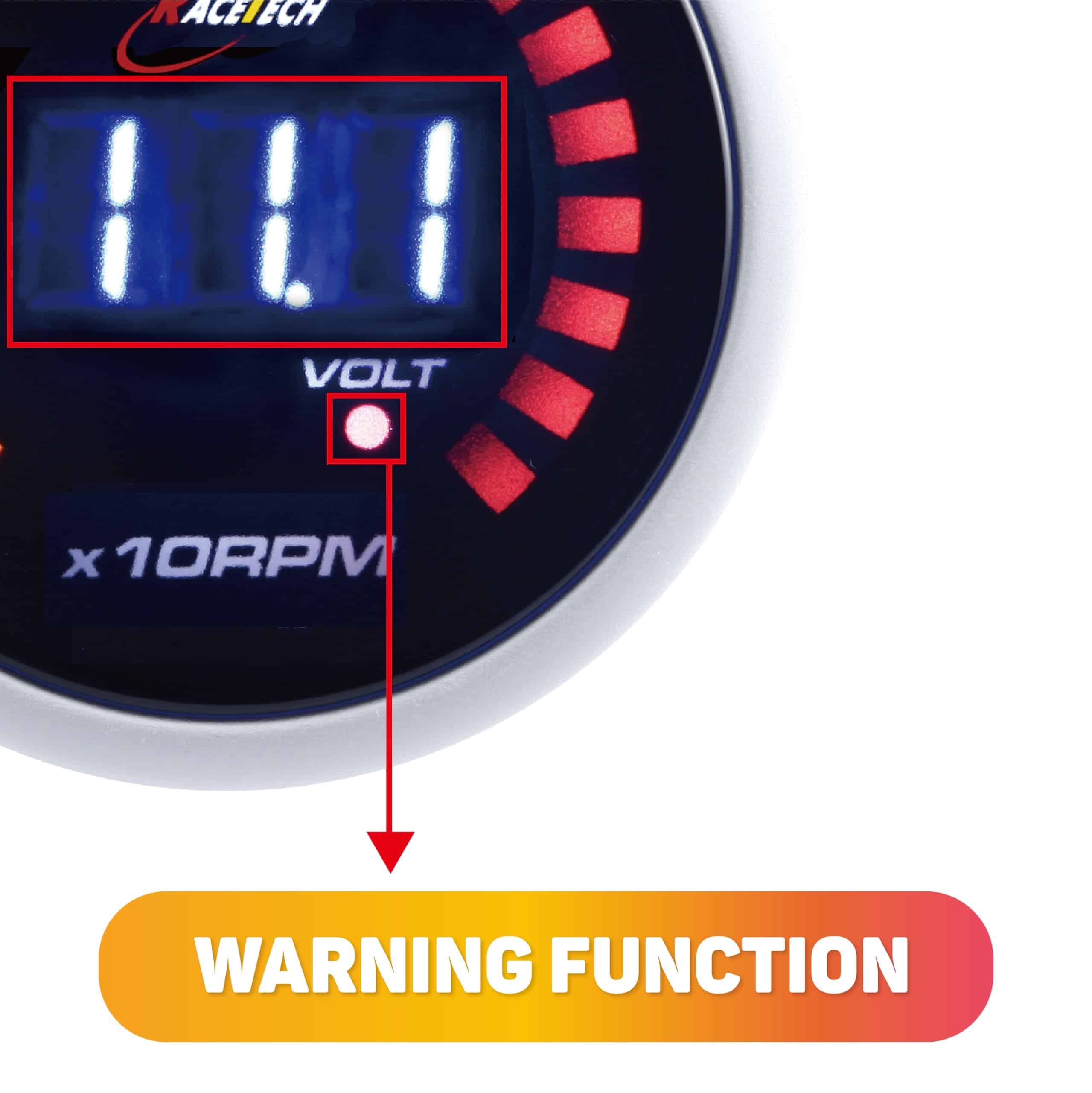Medidor de Velocidad Rotativa RACETECH 52mm 2-1/16" con - Imagen 5