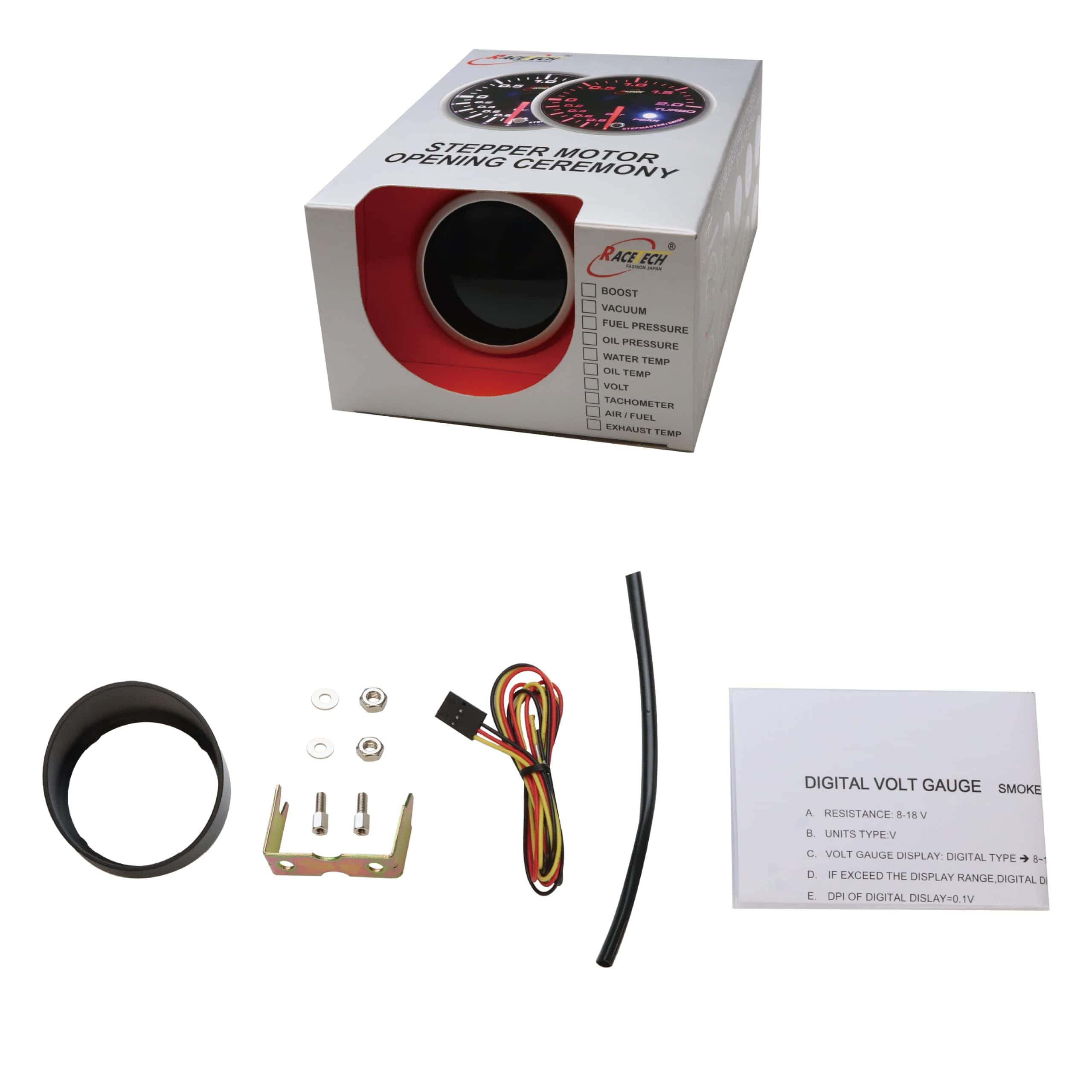 Medidor de Vlotaje LED Azul RACETECH 52mm 2-1/16" - Imagen 7