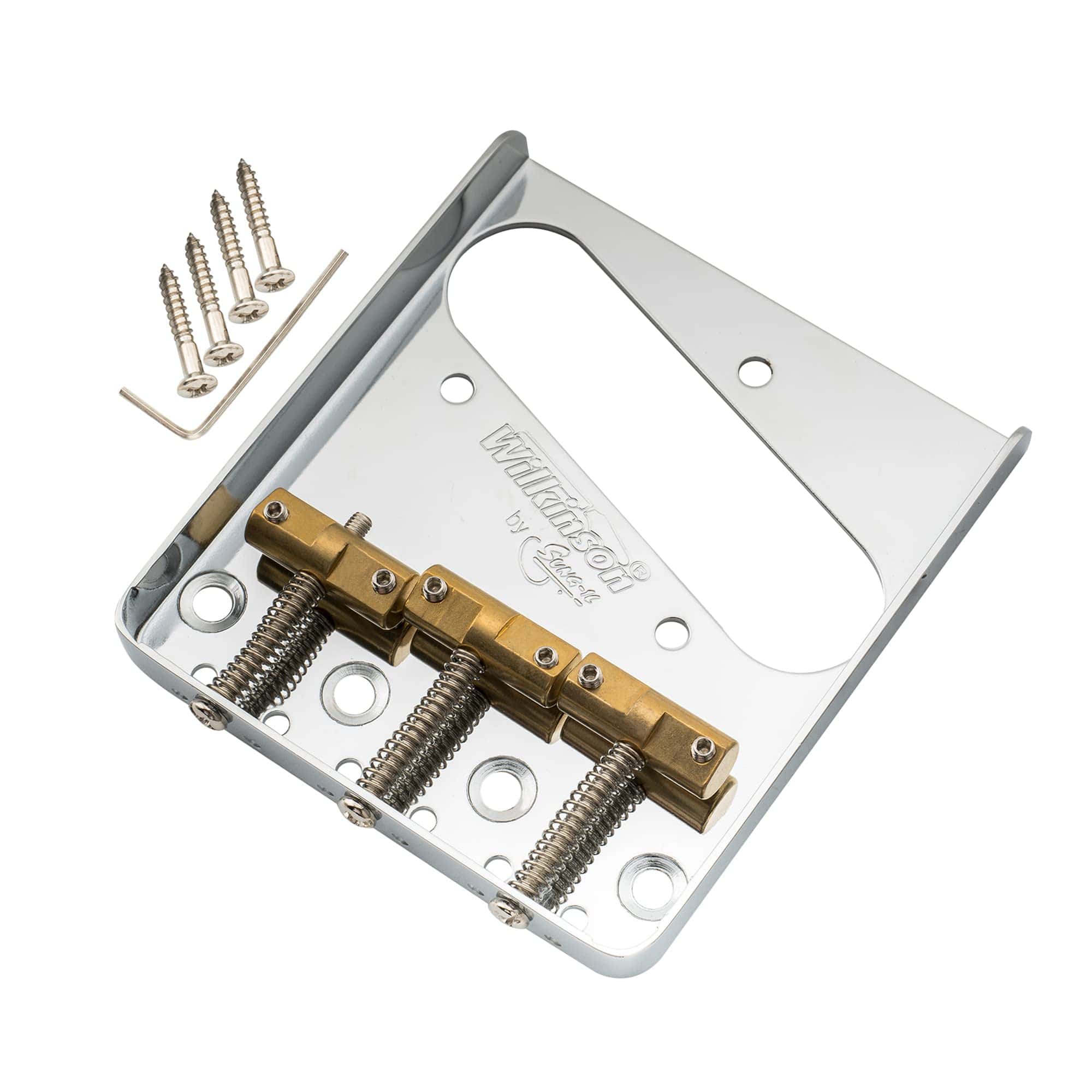 Puente de guitarra Wilkinson WTB latón compensado de 3