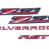Conjunto de 4 Piezas de Emblema de Letras Silverado RST más