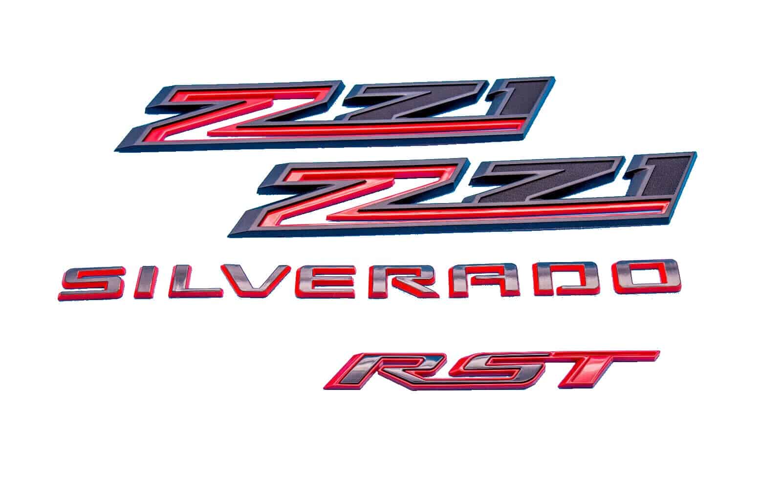 Conjunto de 4 Piezas de Emblema de Letras Silverado RST más