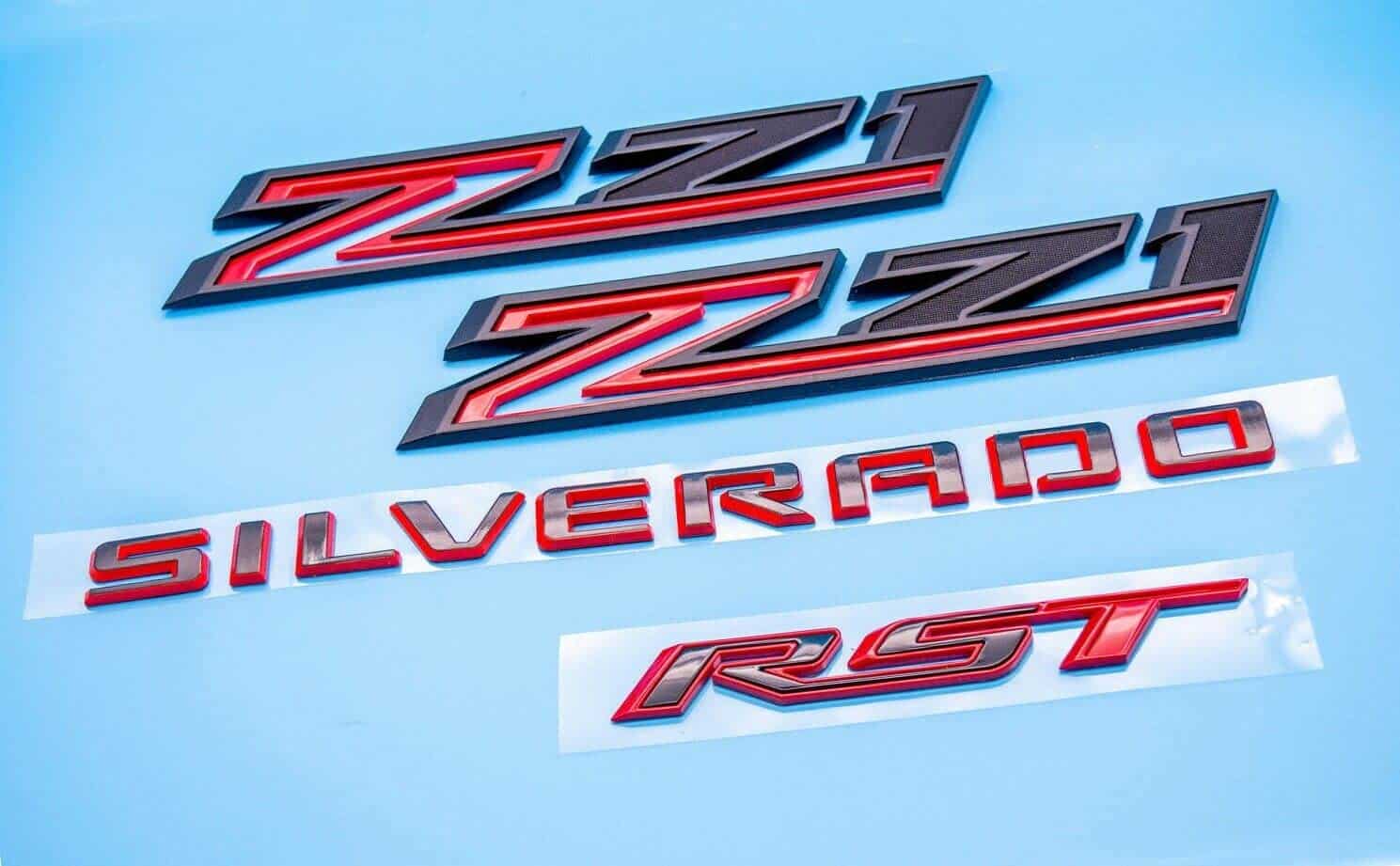 Conjunto de 4 Piezas de Emblema de Letras Silverado RST más - Imagen 3