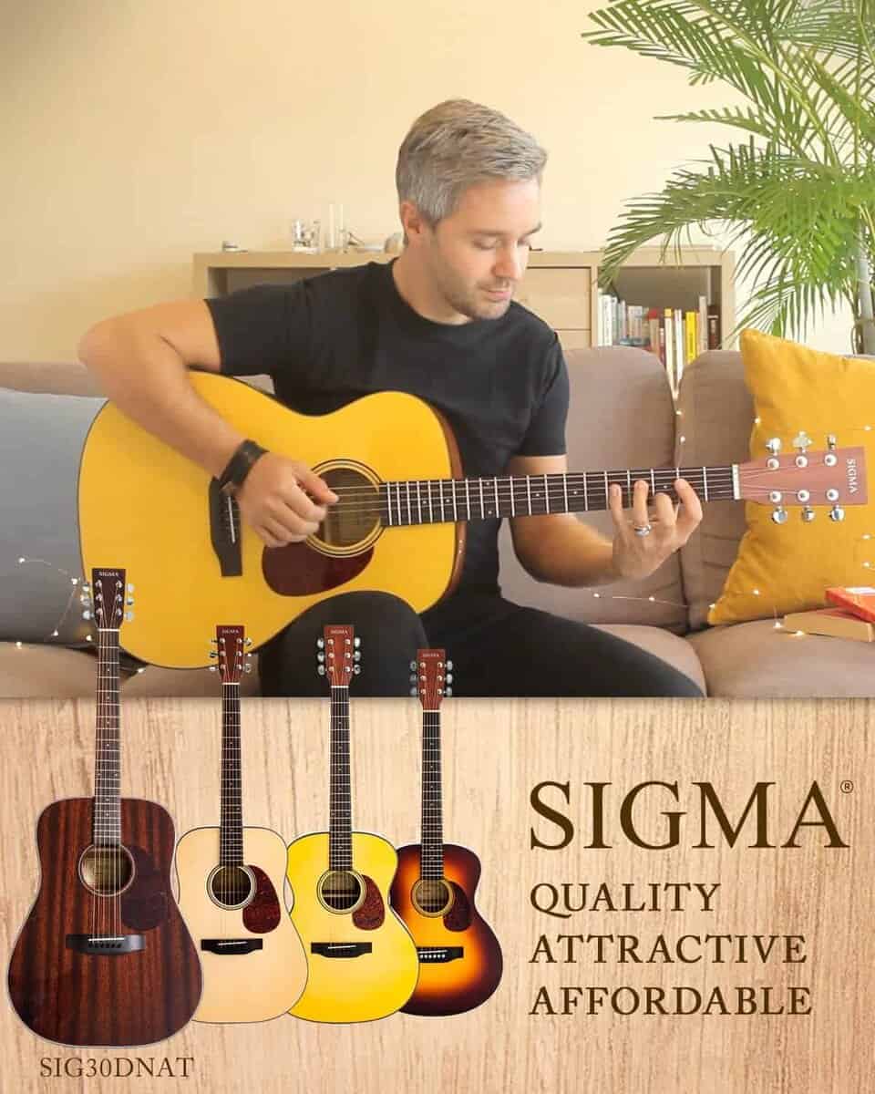 Guitarra Acústica SIGMA 41�, Dreadnought, Tamaño Completo - Imagen 7