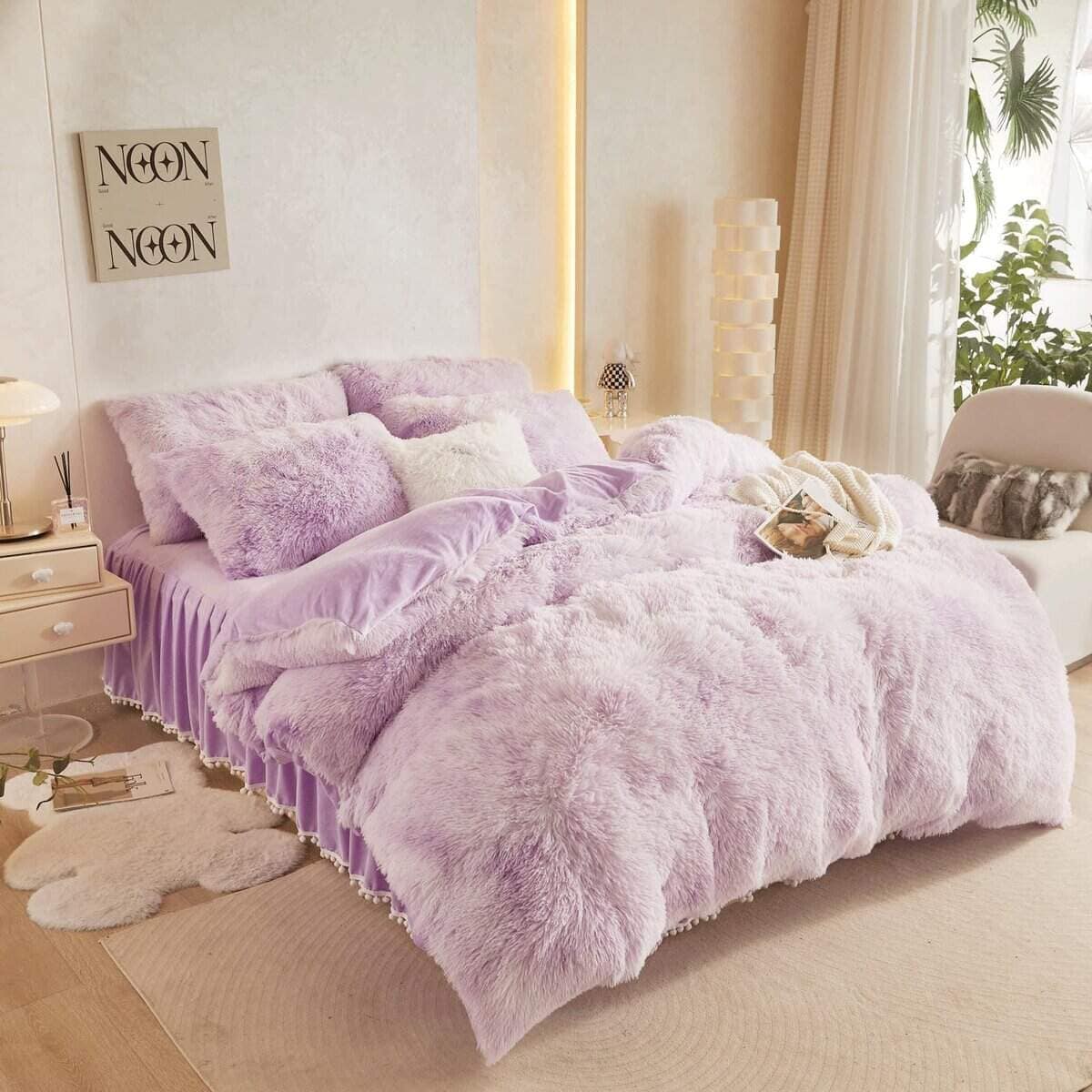 Set de edredón de estampado tie dye para cama queen,