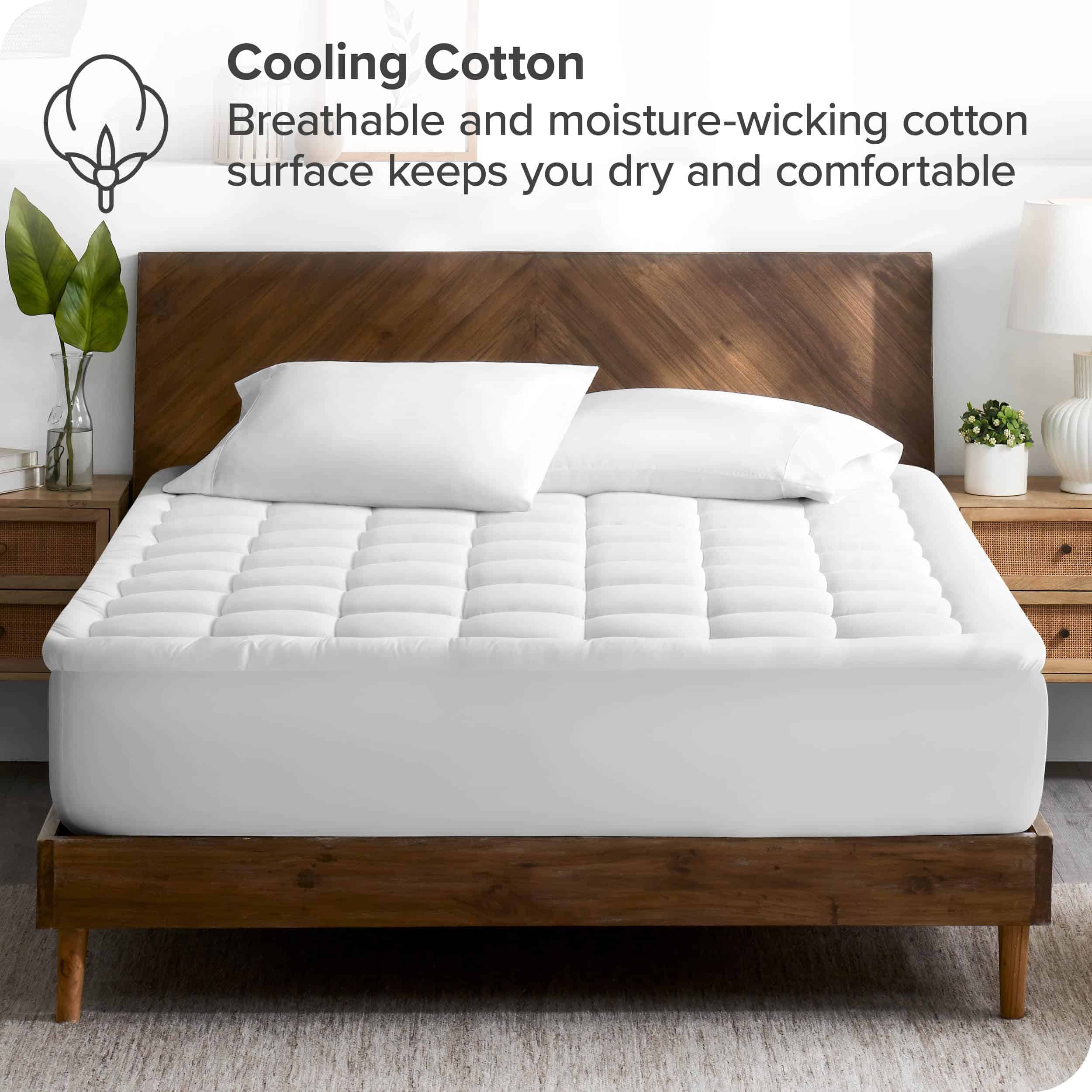 Topper de colchón Queen de Bare Home - Cubierta de colchón - Imagen 6