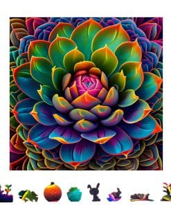 Rompecabezas de madera ZenChalet Simply Succulent de 1000
