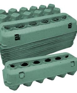 Cajas de huevos de pulpa de papel ventiladas - Azul (12)