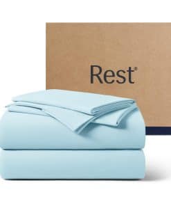 Juego de sábanas REST� Evercool�+, Queen, Azul Claro,