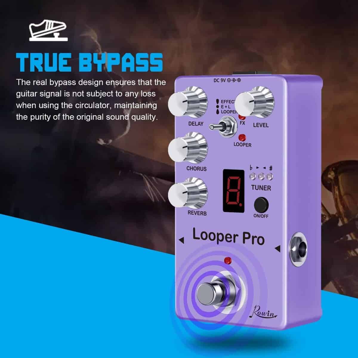 Pedal de Efectos Multi-Looper Pro para Guitarra Rowin RE-05 - Imagen 5