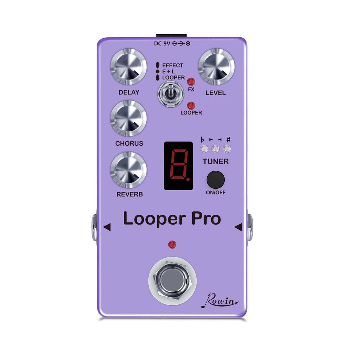 Pedal de Efectos Multi-Looper Pro para Guitarra Rowin RE-05