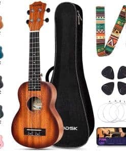 Ukulele Soprano Sunburst AODSK para Principiantes 21