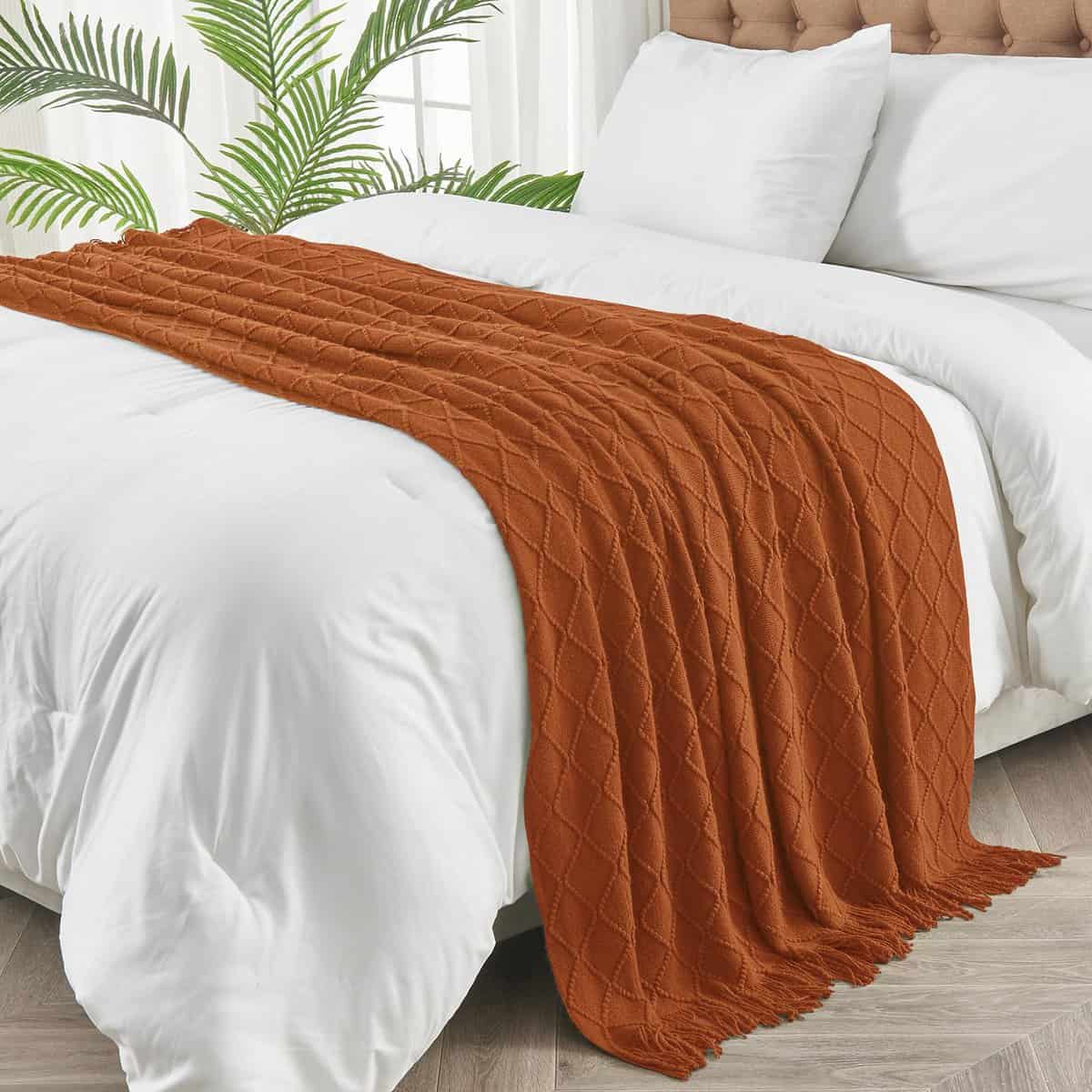 Mantas de Punto Tejidas para Sofá y Cama, Suave y Acogedora - Imagen 4