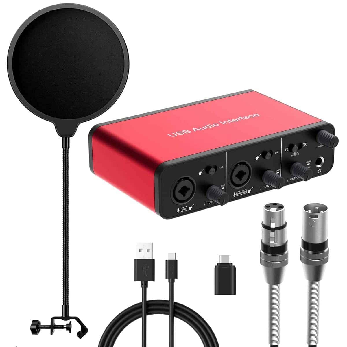 Interfaz de Audio USB 24 bits/192kHz para Grabación de