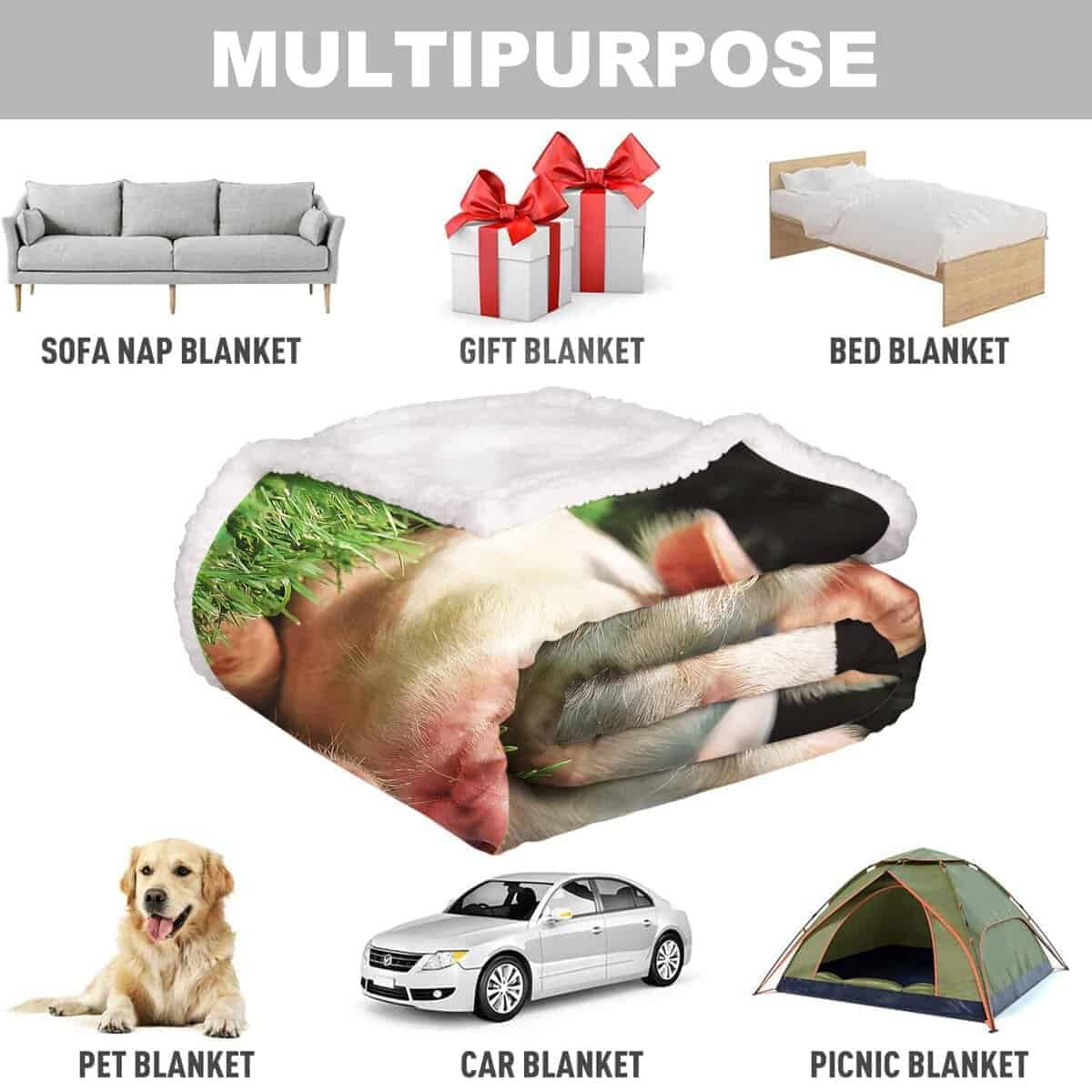 Manta de Sherpa XSMEI 50"x60" con Diseño de Cerditos - Imagen 7