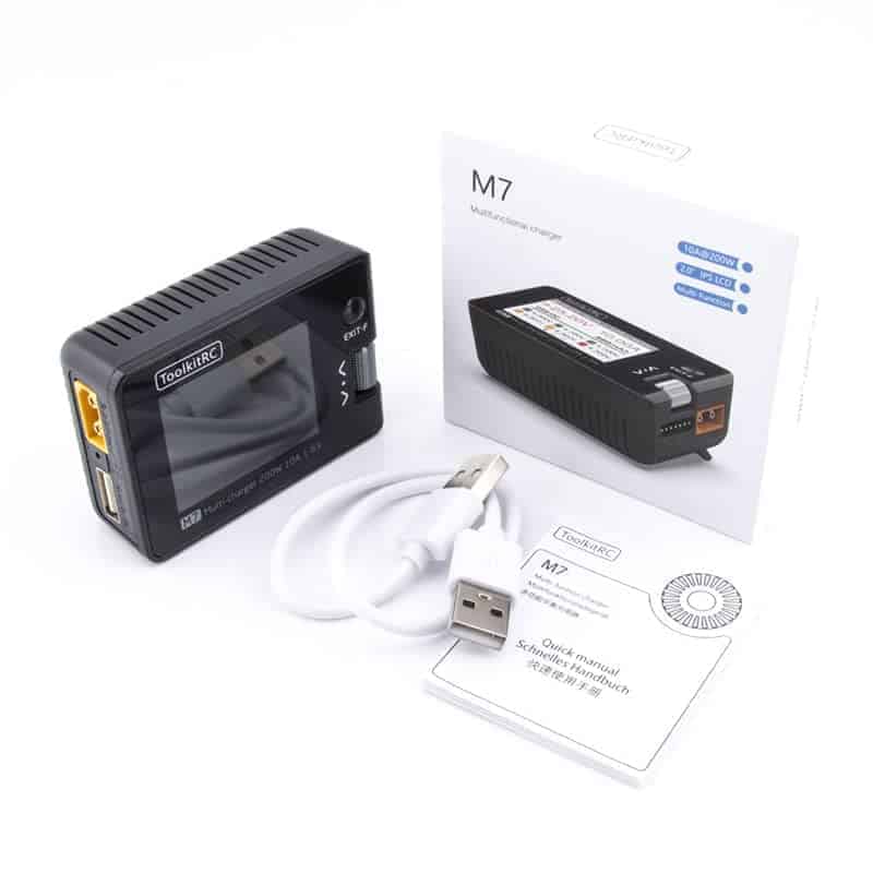 Cargador y Descargador ToolkitRC M7 200W 10A para Baterías