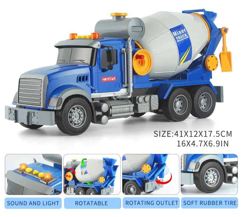 ANJARU Kids Big Cement Mixer Toys Truck Engineering car - Imagen 3