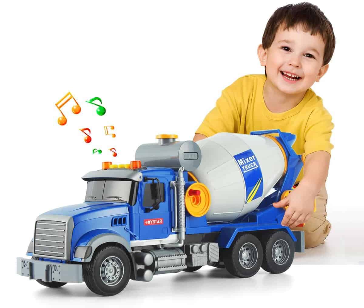 ANJARU Kids Big Cement Mixer Toys Truck Engineering car