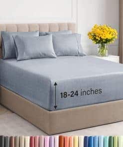 Juego de sábanas Queen Extra Deep - Juego de 6 piezas de