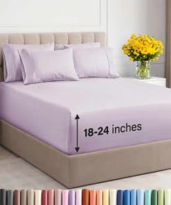 Juego de sábanas extra profundas Queen - -Lavanda clara