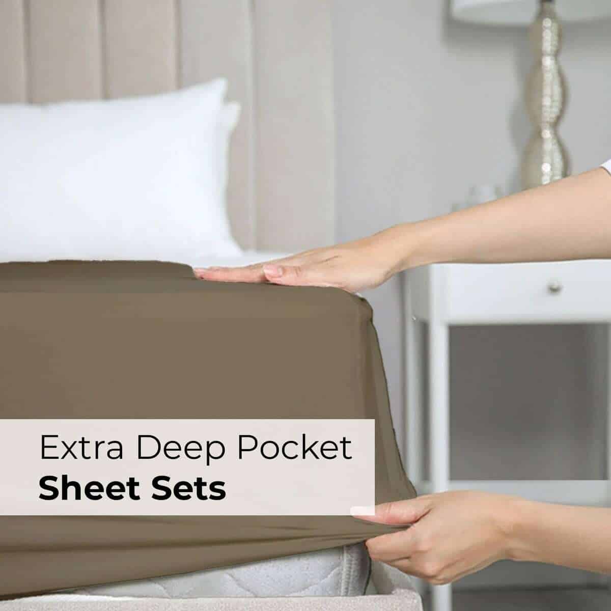 Juego de sábanas King Extra Profundo - 6 -Caqui - Imagen 10