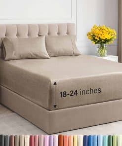 Juego de sábanas gemelas extra profundo - 4 piezas sábanas